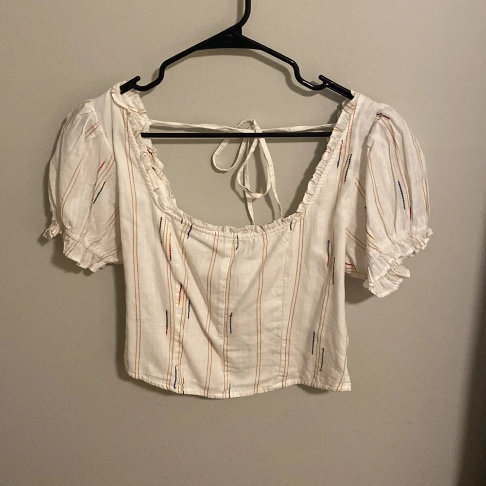 Free people puffer sleeve crop top - Picture 3 of 3